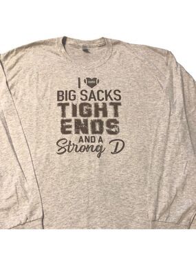 Football Season Women’s Long Sleeved Shirt XL Gray